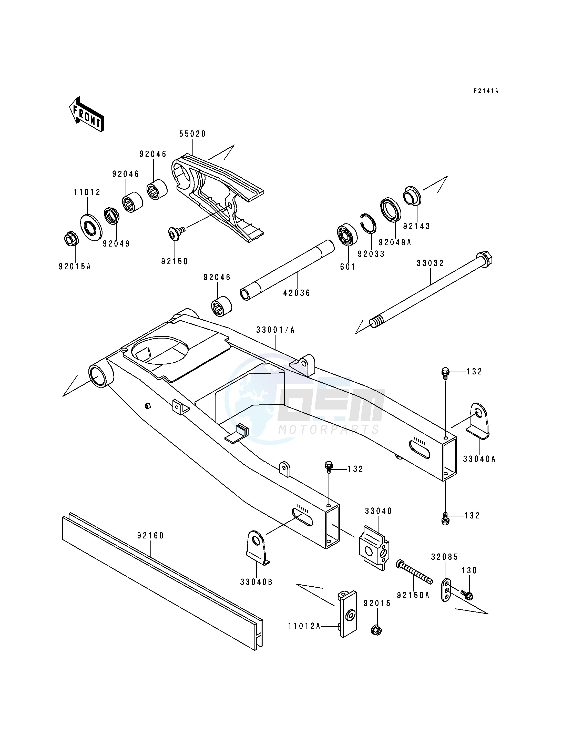 SWINGARM-- ZX600-E3- - blueprint