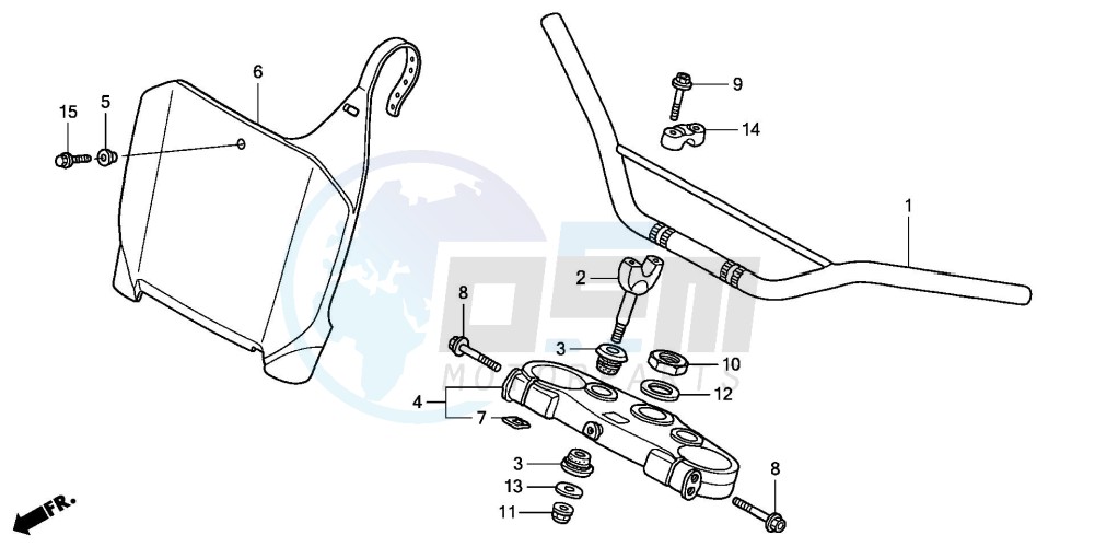 HANDLE PIPE/TOP BRIDGE (CRF450R2,3) image