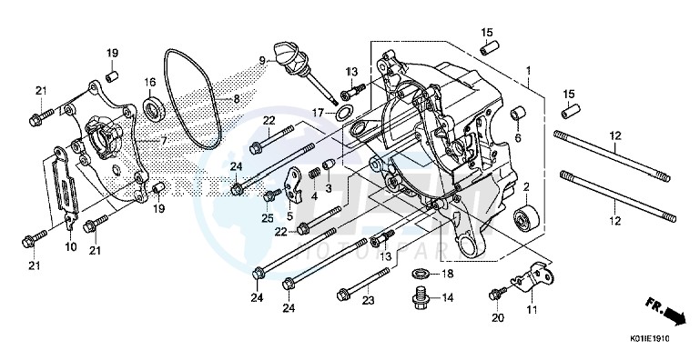 RIGHT CRANKCASE blueprint