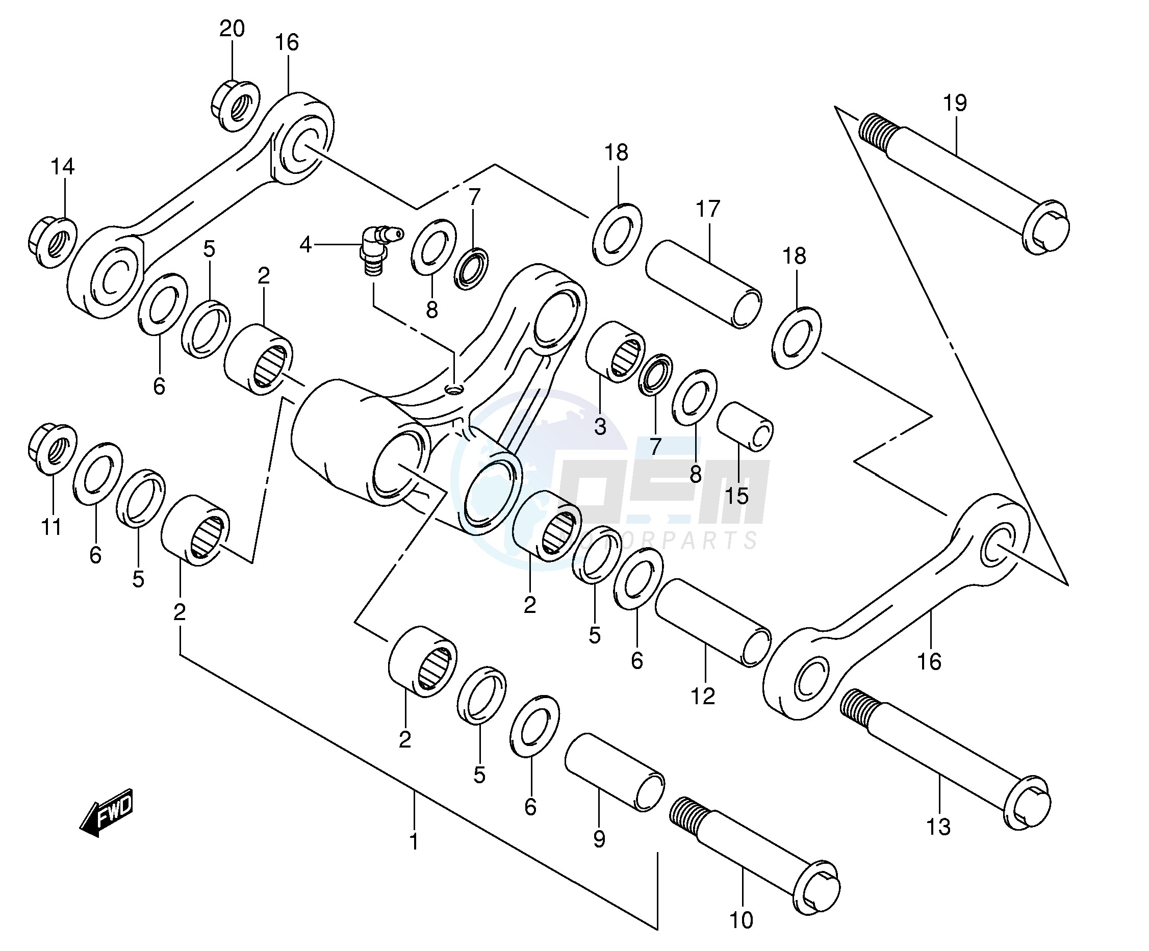 REAR CUSHION LEVER image