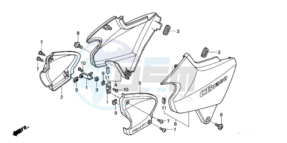 SIDE COVER (CB1300F/F1) image