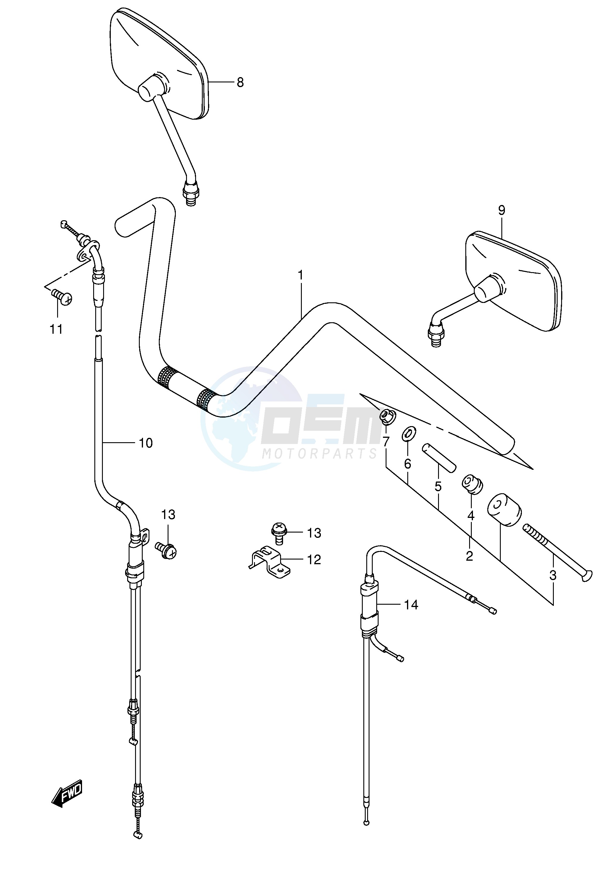 HANDLEBAR (MODEL K4) blueprint