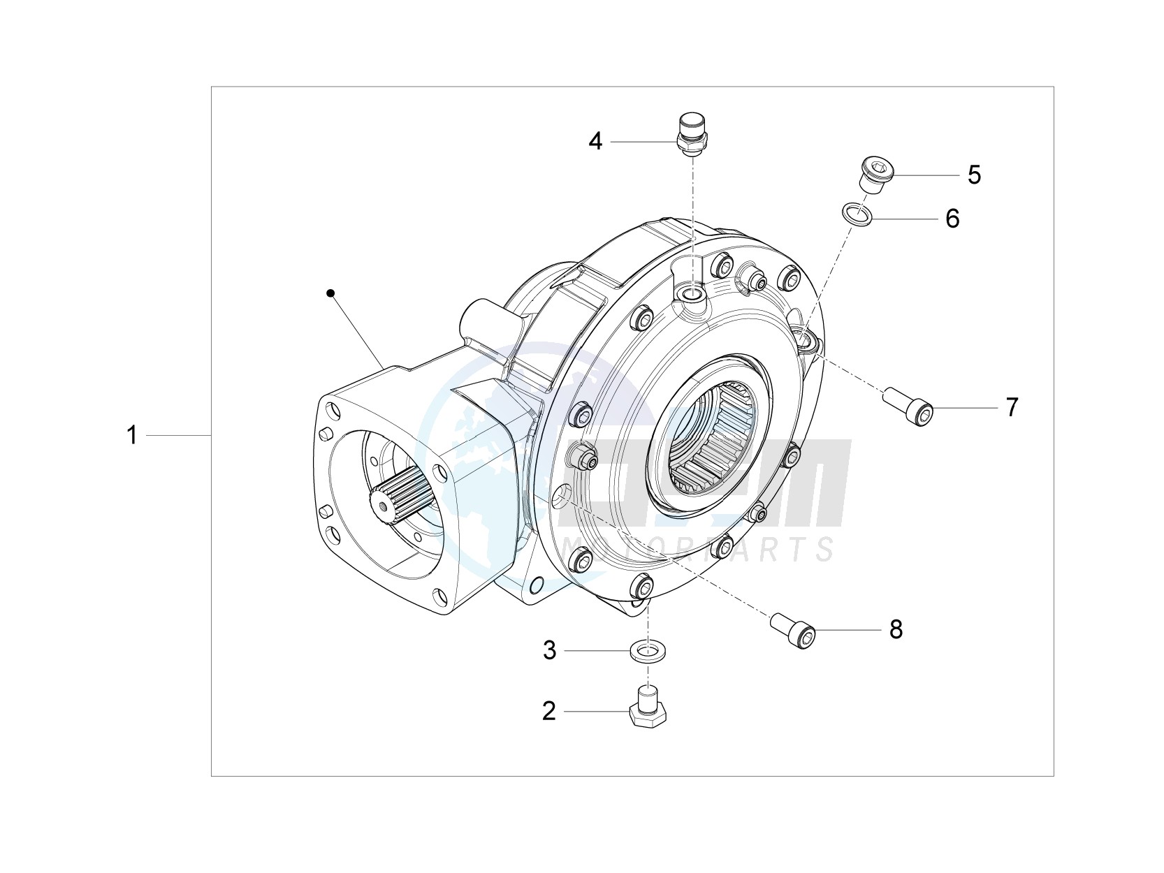 Rear transmission / Components blueprint