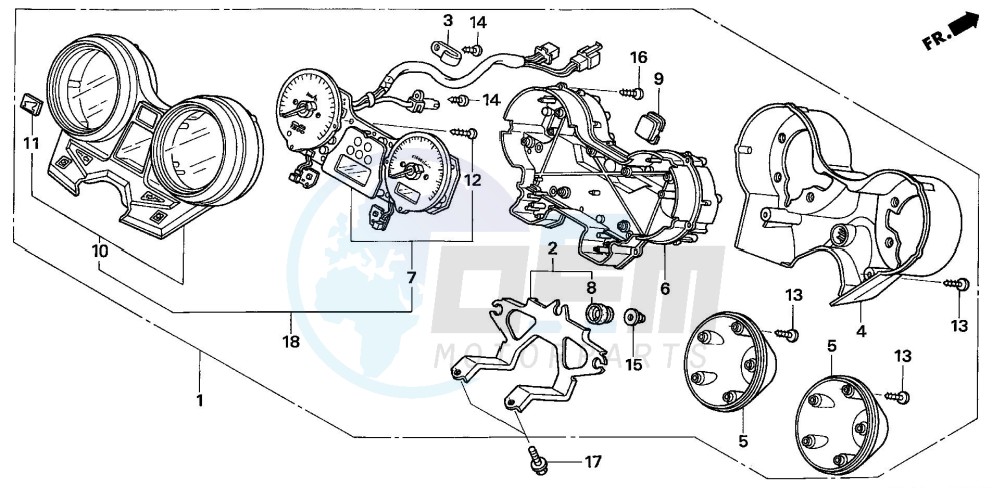 METER (CB1300/A/F/F1) blueprint