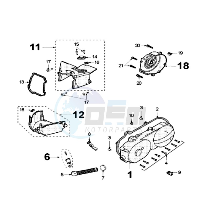 CRANKCASE COVER WITHOUT SENSOR image
