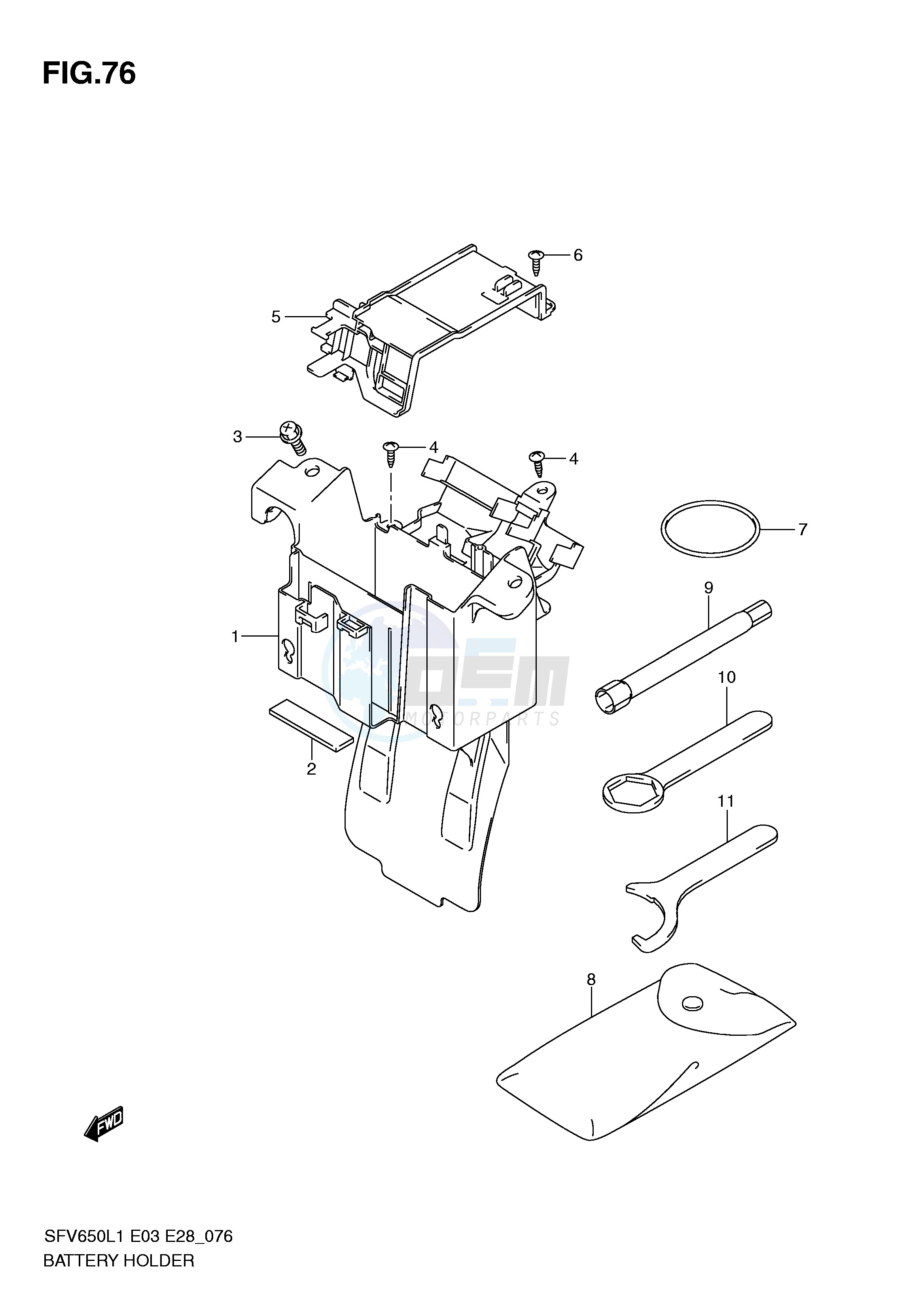 BATTERY HOLDER (SFV650L1 E3) image