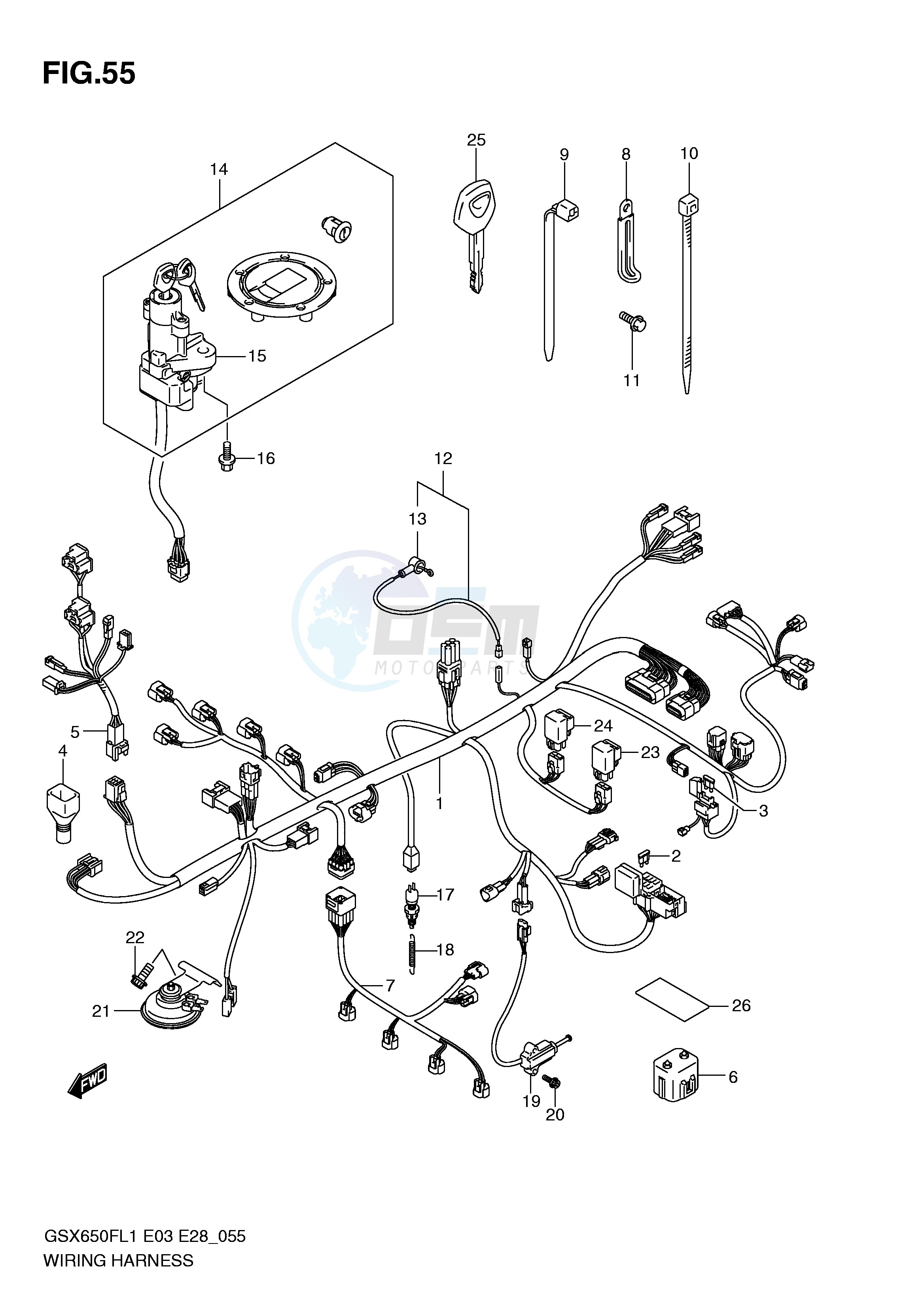 WIRING HARNESS (GSX650FAL1 E28) image