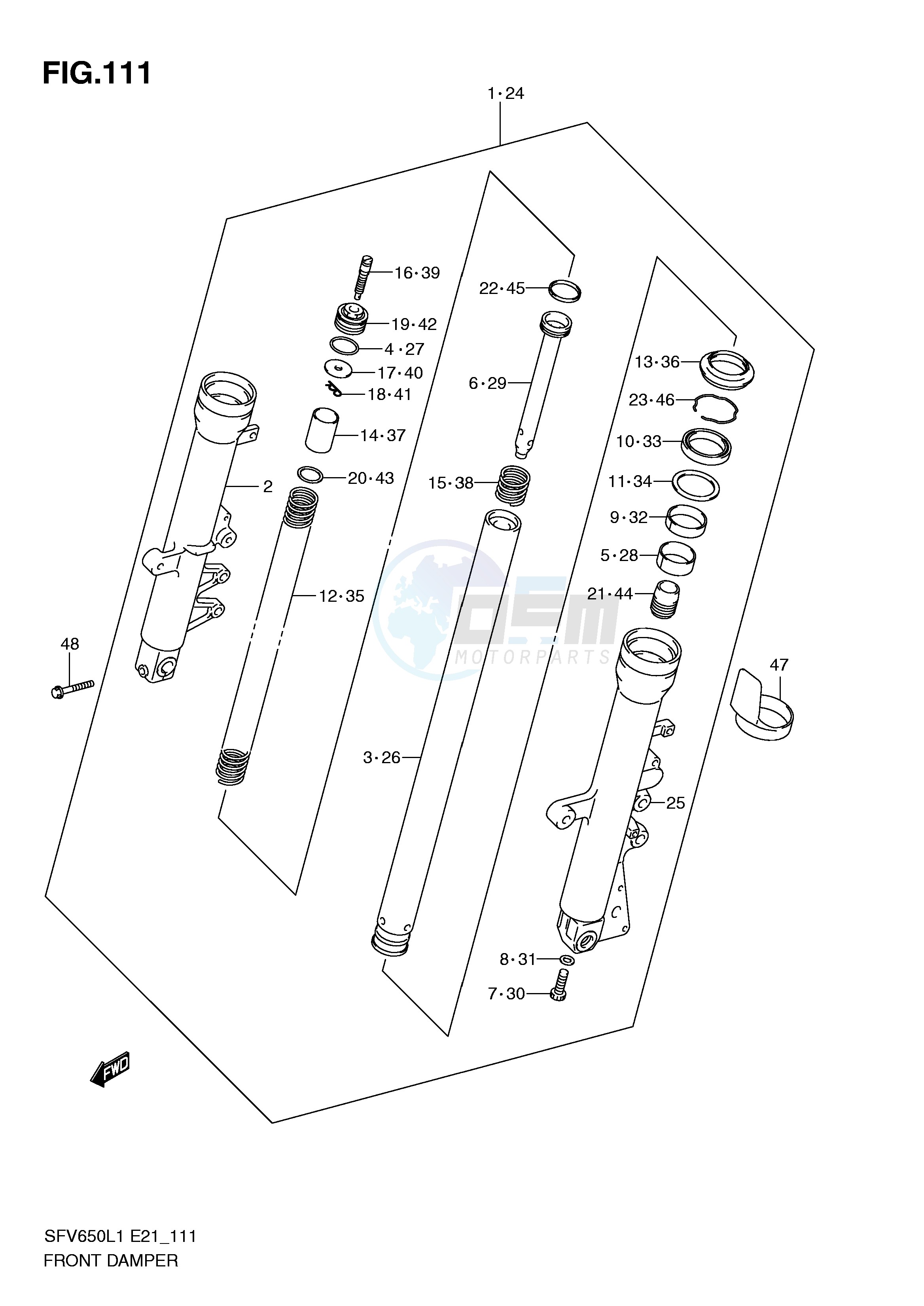 FRONT DAMPER (SFV650AL1 E21) image