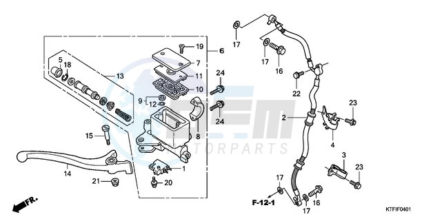 FR. BRAKE MASTER CYLINDER (SH1259/1509) image