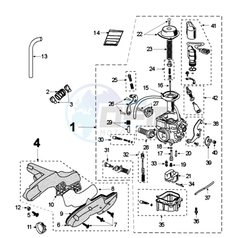 CARBURETTOR DELL ORTO blueprint