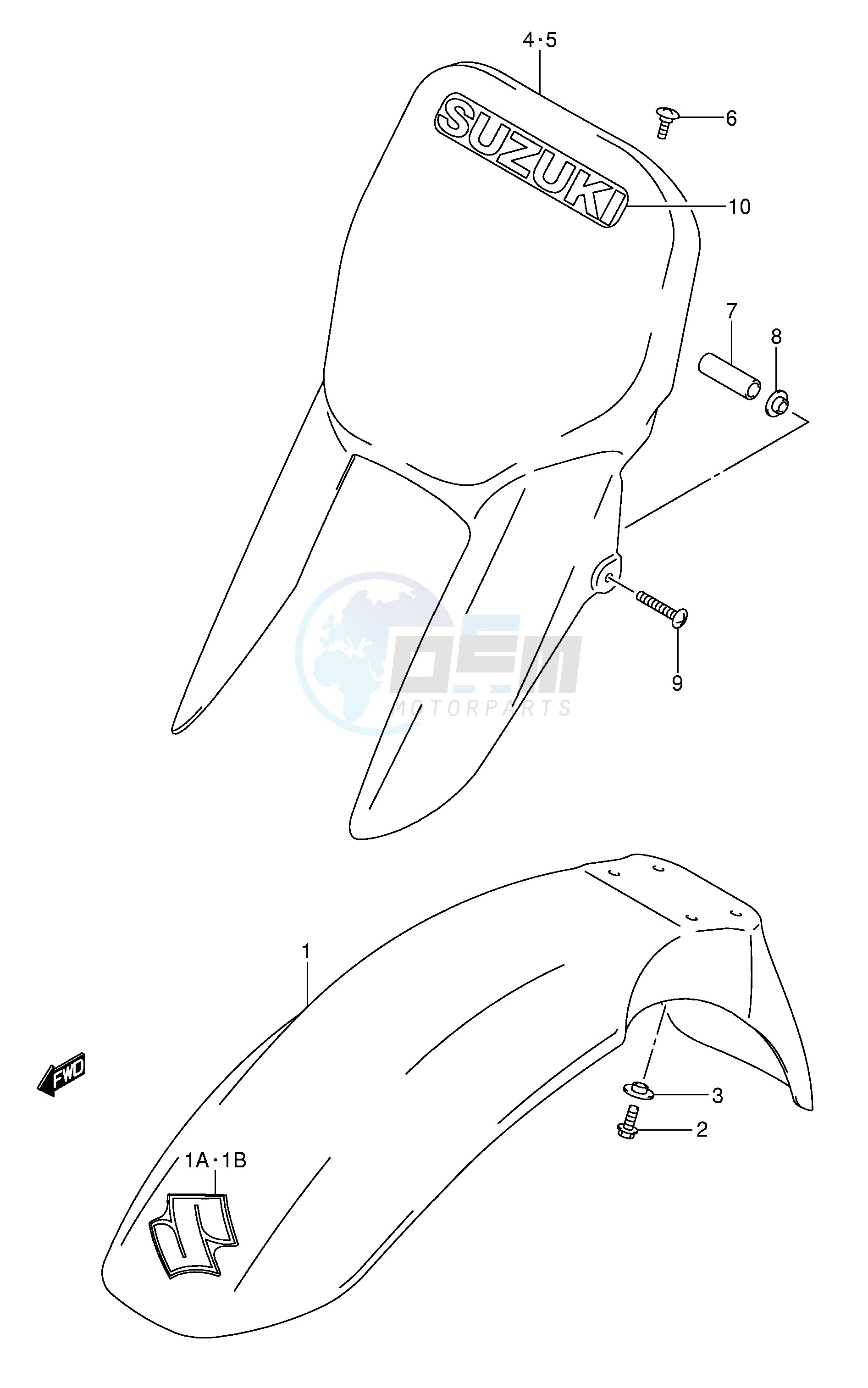 FRONT FENDER blueprint