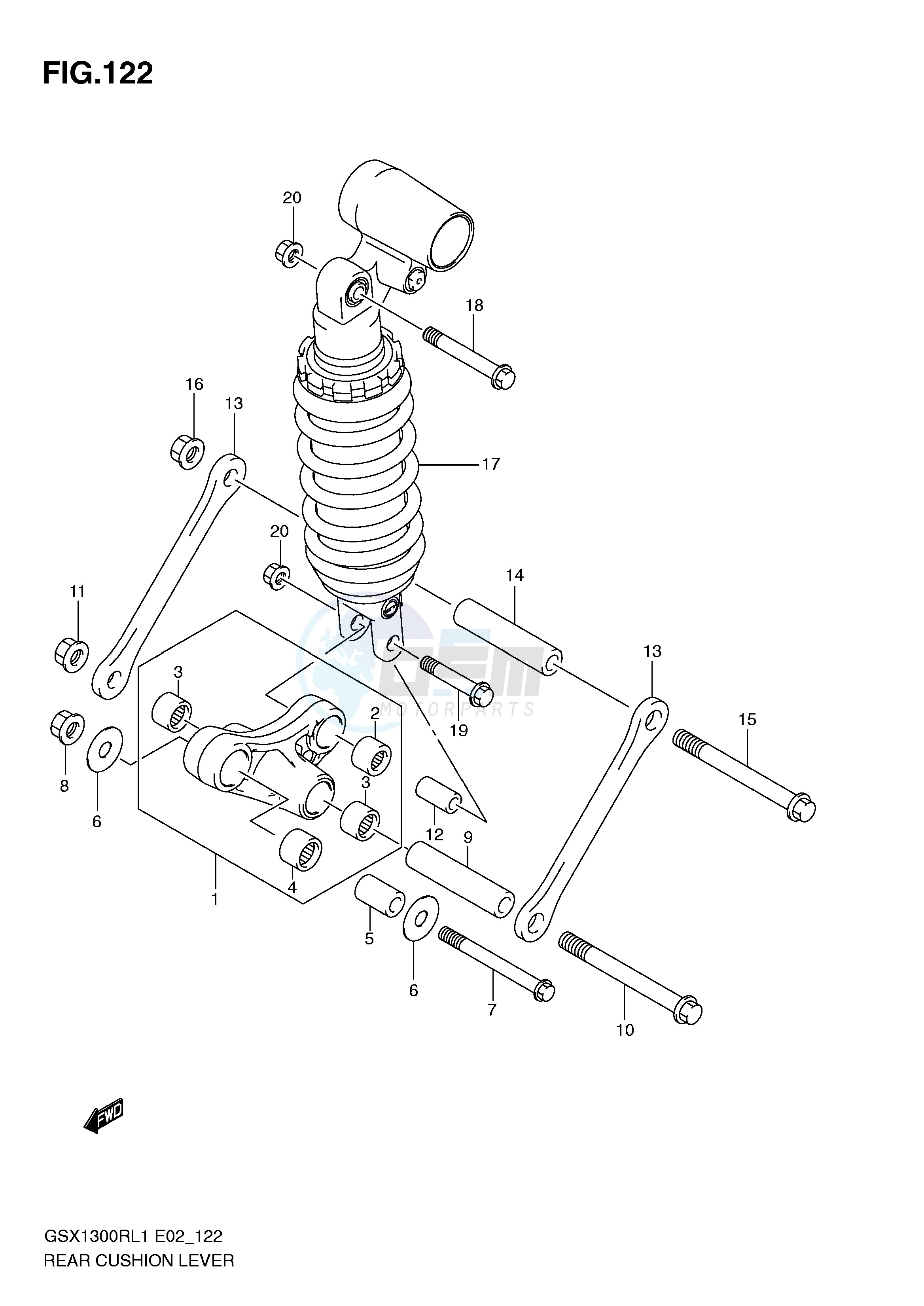 REAR CUSHION LEVER (GSX1300RL1 E2) image