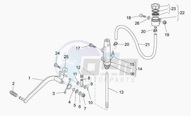 Rear master cylinder image