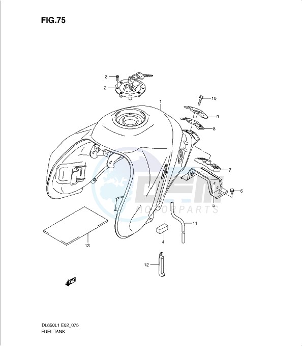 FUEL TANK (DL650L1 E19) blueprint