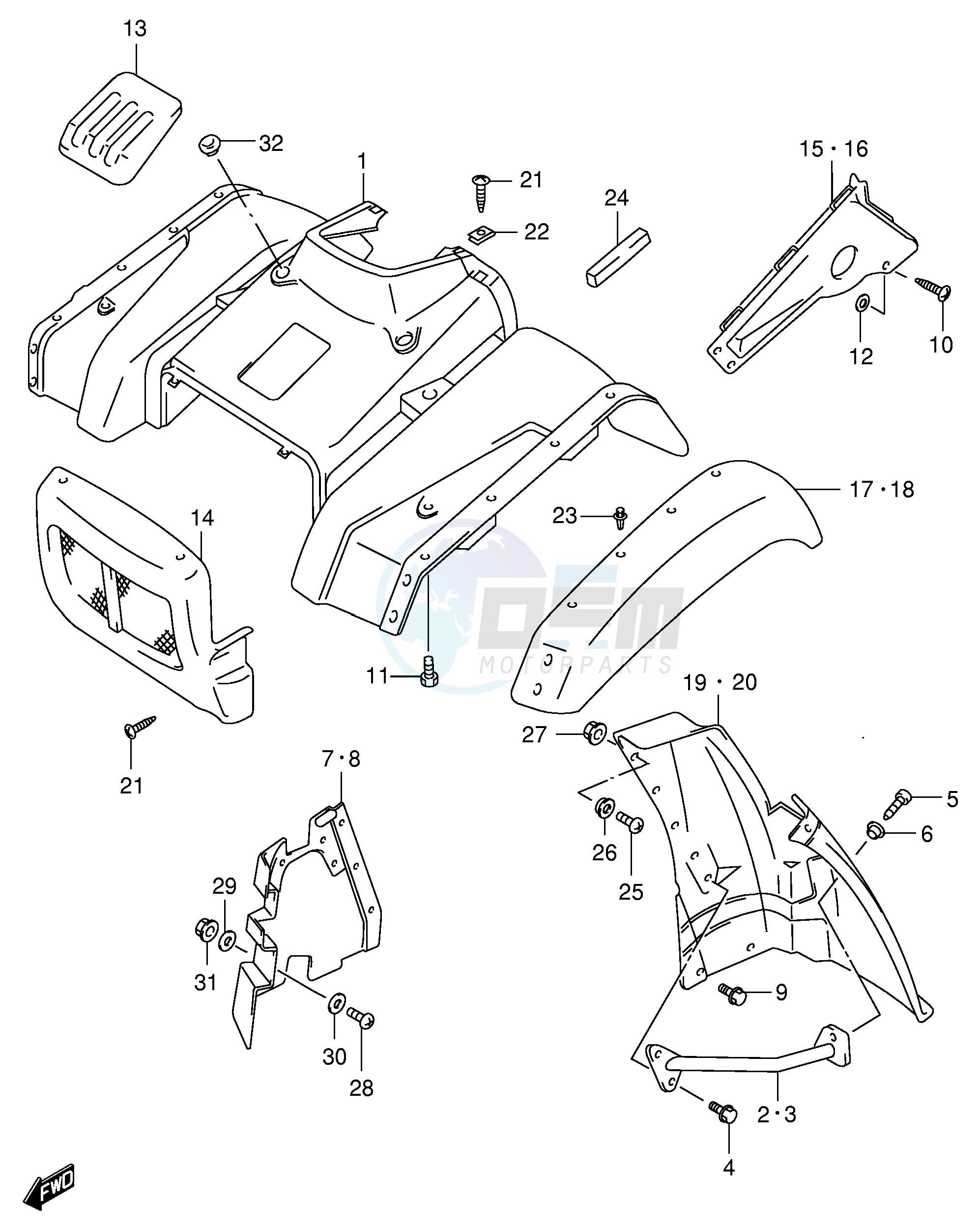 FRONT FENDER (MODEL X Y) image