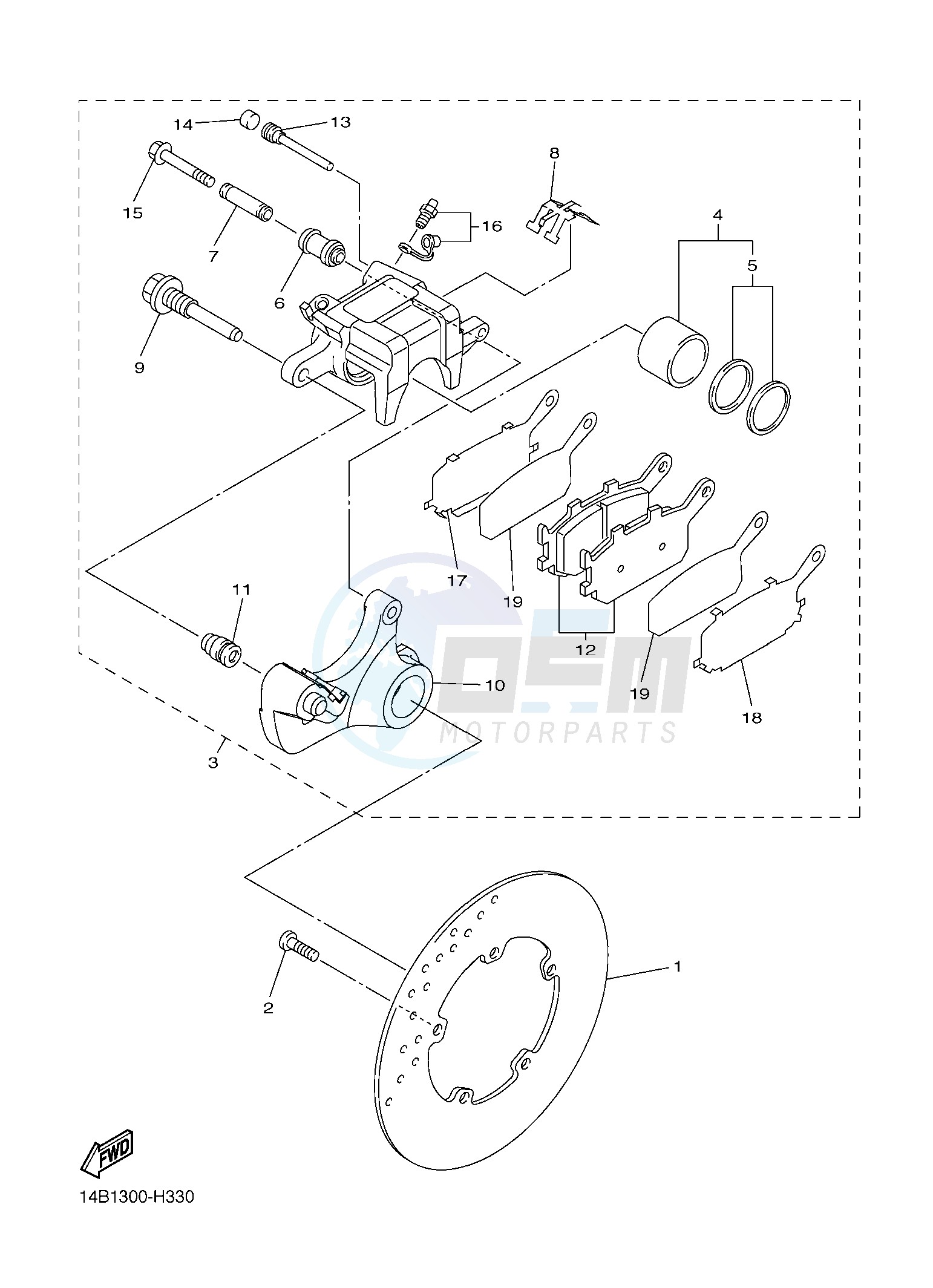 REAR BRAKE CALIPER image