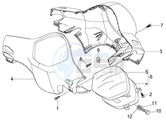 Speedometer Kms. - handlebar covers blueprint