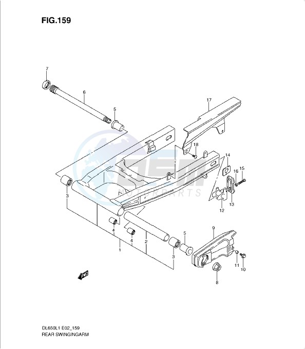 REAR SWINGING ARM image