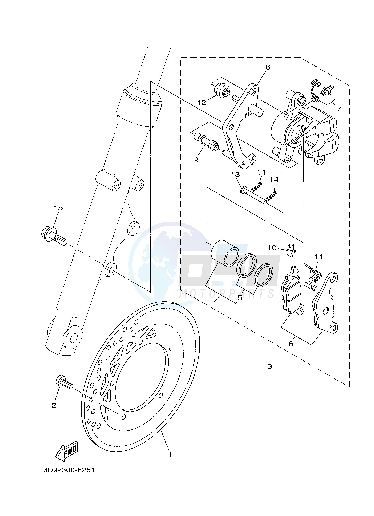 FRONT BRAKE CALIPER image