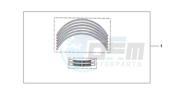 WHEEL STICKER BRIGTH LIME GREEN METALLIC image