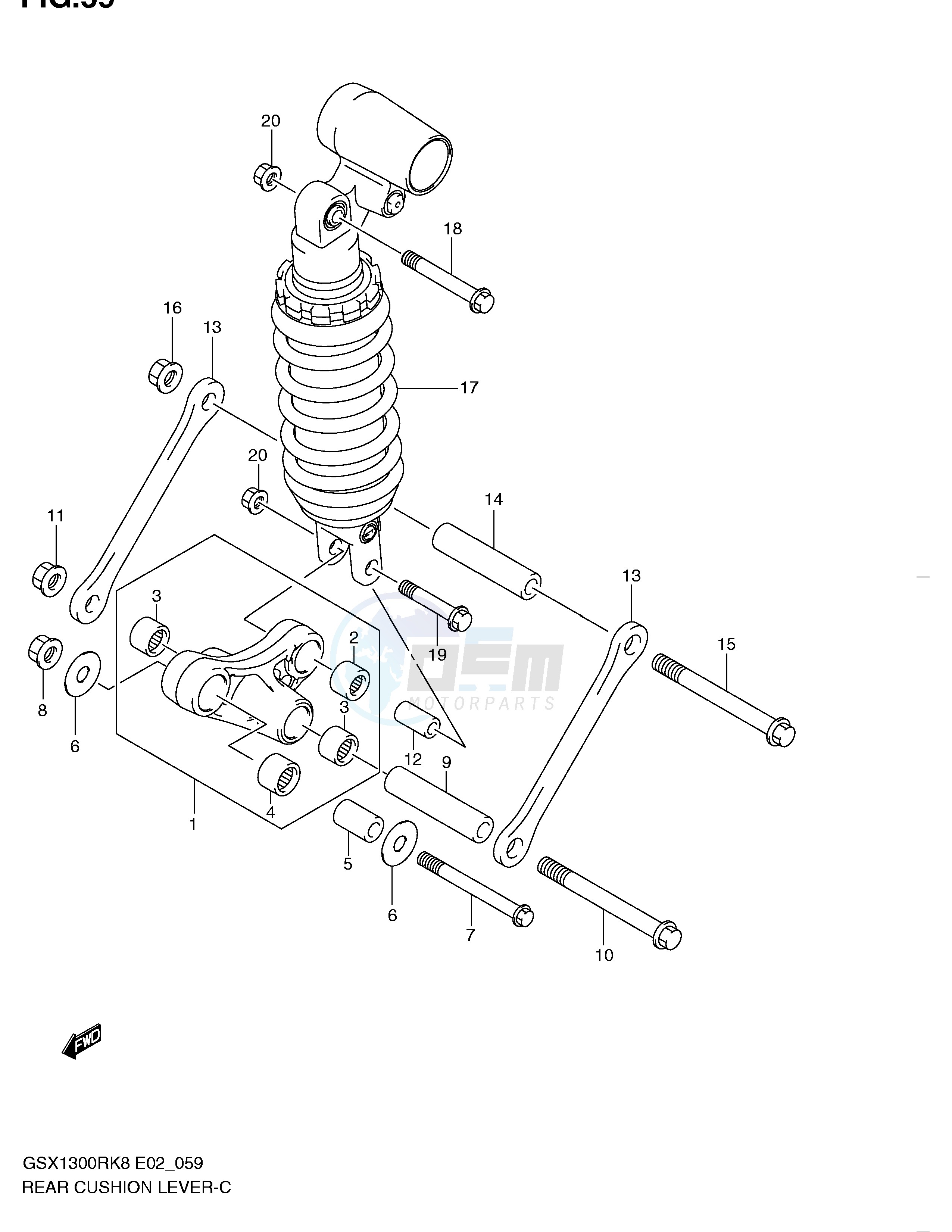 REAR CUSHION LEVER image