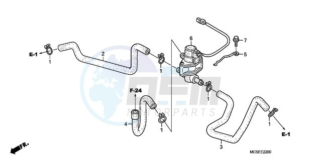 AIR INJECTION CONTROL VALVE blueprint