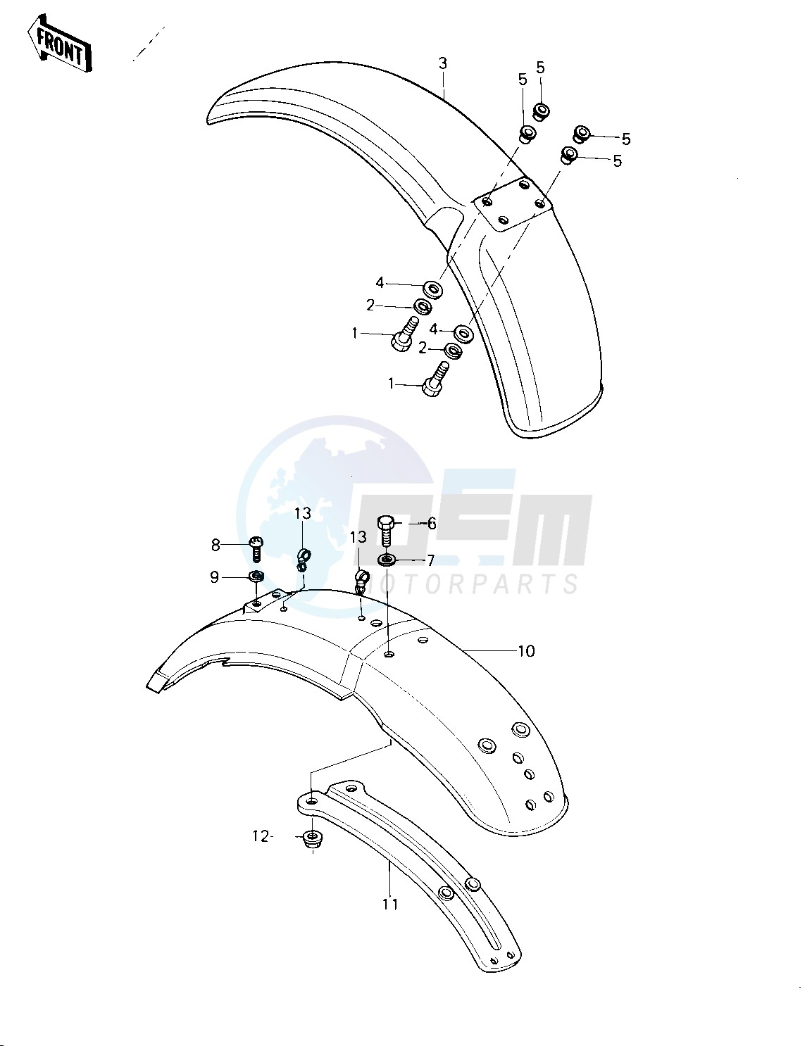 FENDERS -- 80-81 KL250-A3_A4- - image