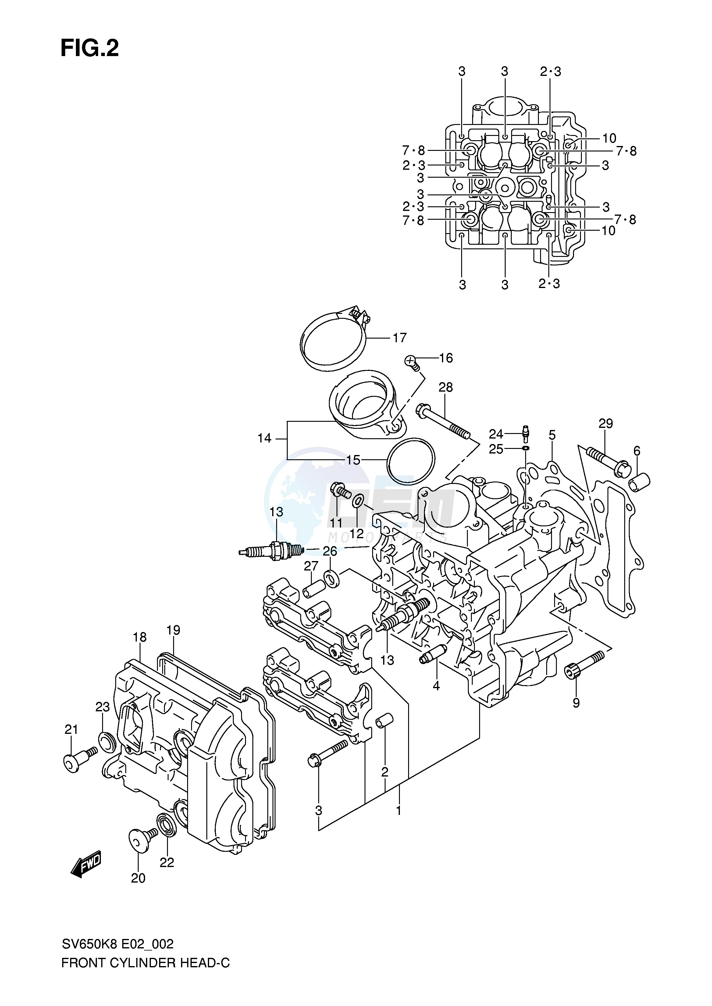 FRONT CYLINDER HEAD image