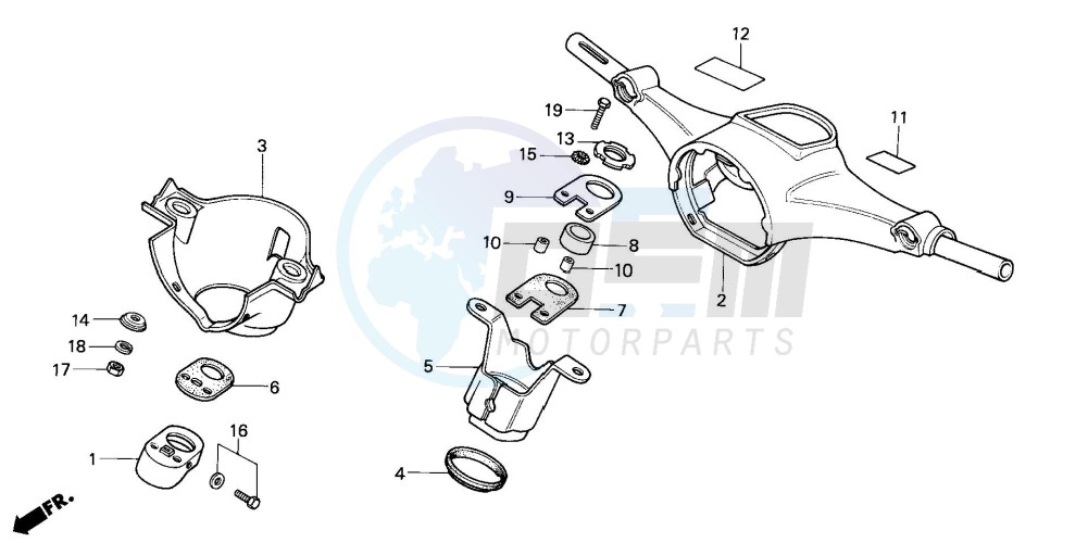 STEERING HANDLE/ TOP BRIDGE blueprint