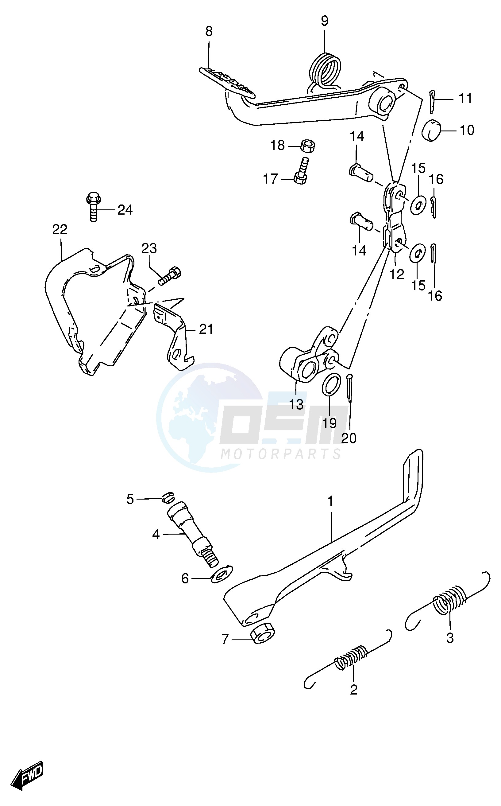 PROP STAND - REAR BRAKE image