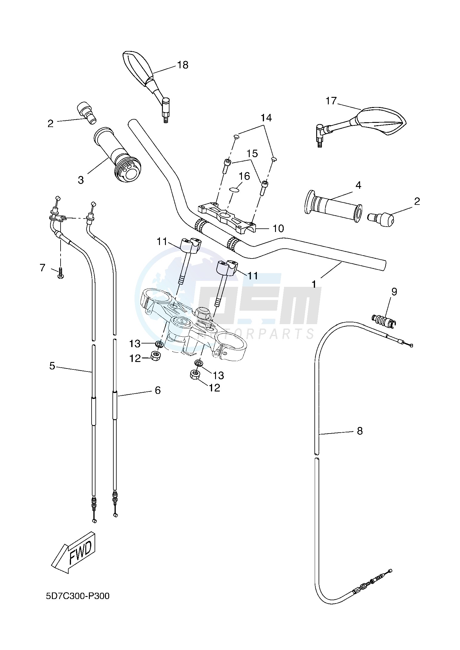 STEERING HANDLE & CABLE image