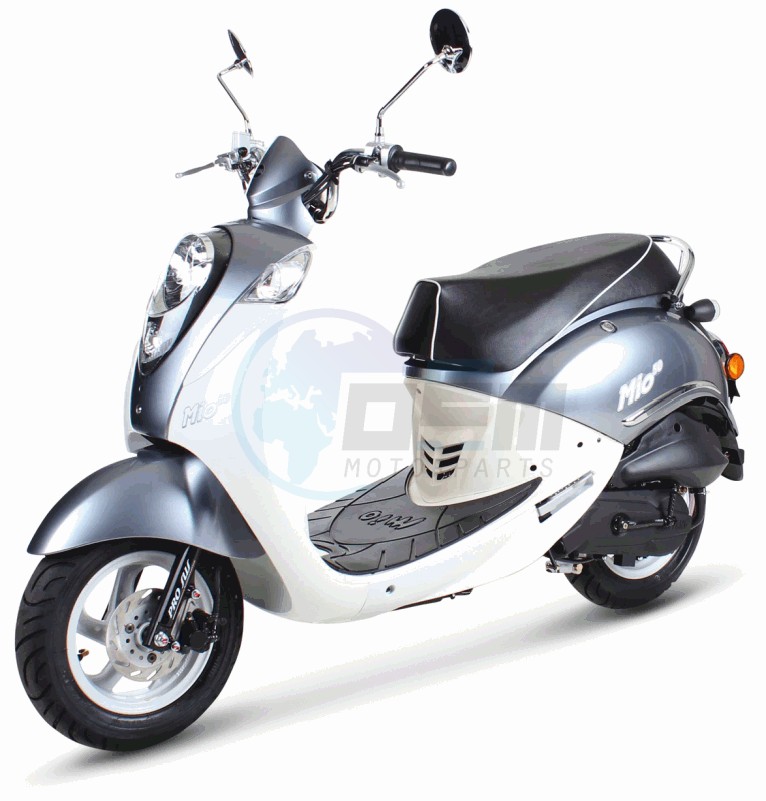 operatør Mælkehvid Repaste OEM .COLOR INFO 0-8 GREY/WHITE(GY-517S/WH-011P) - SYM [scooter] MIO 50  L5-L6 / 2016 | Oemmotorparts