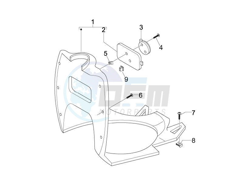 Front glove-box - Knee-guard panel image