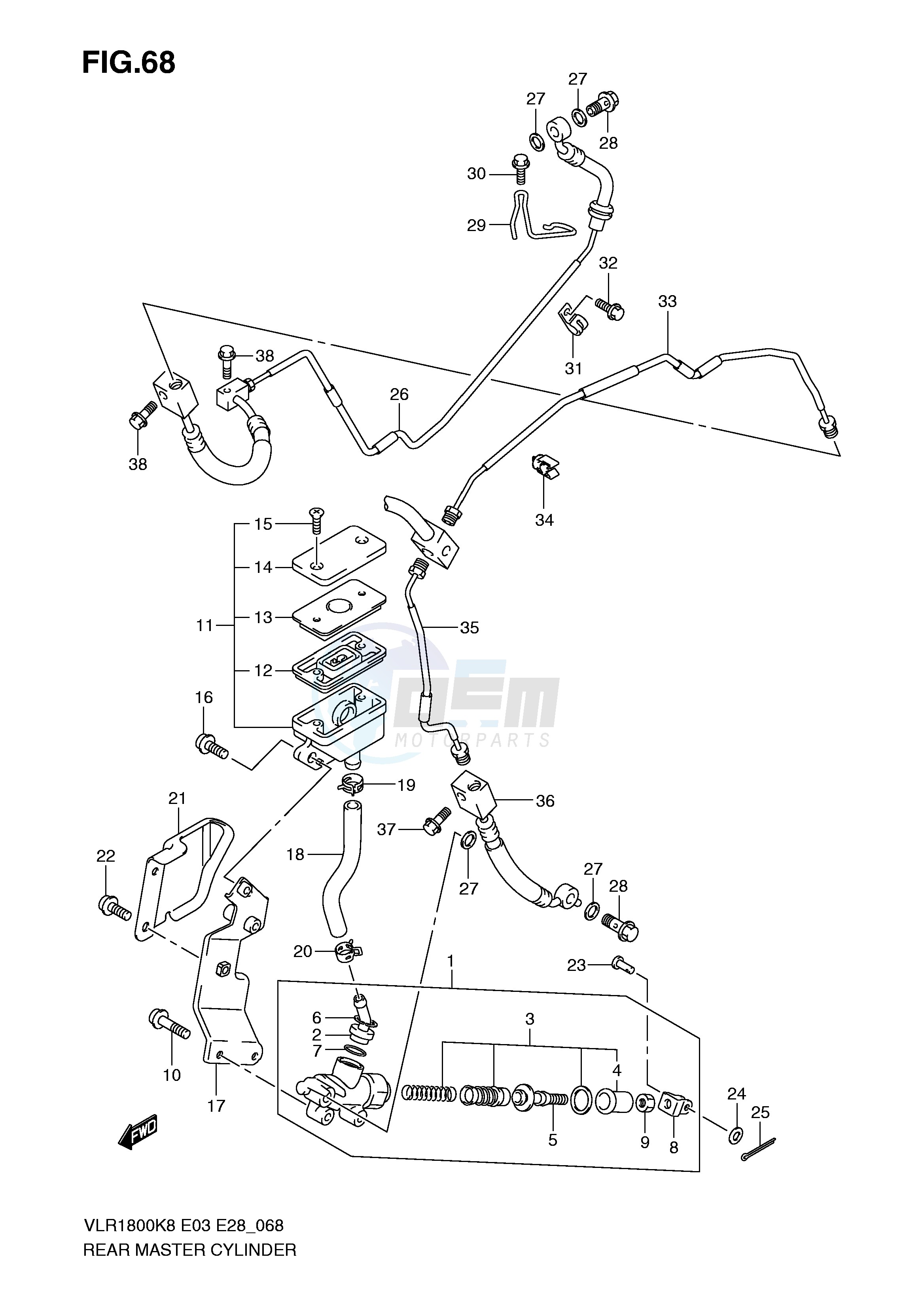 REAR MASTER CYLINDER image