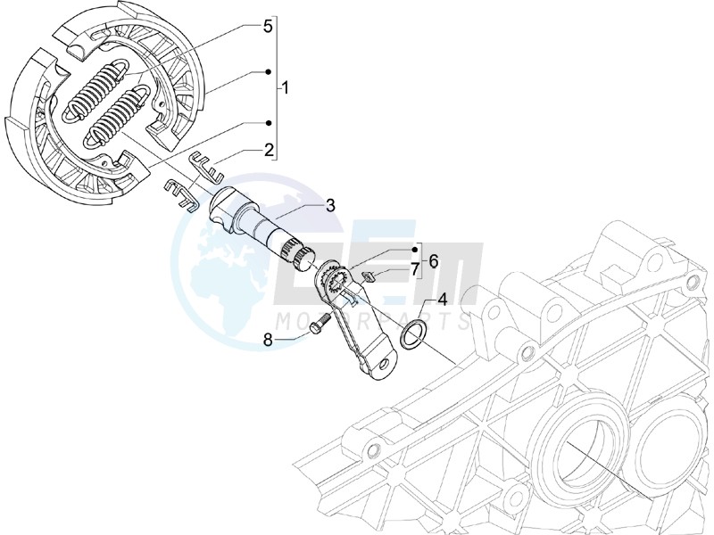 Rear brake - Brake jaw image