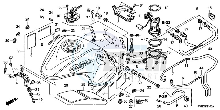 FUEL TANK/FUEL PUMP blueprint