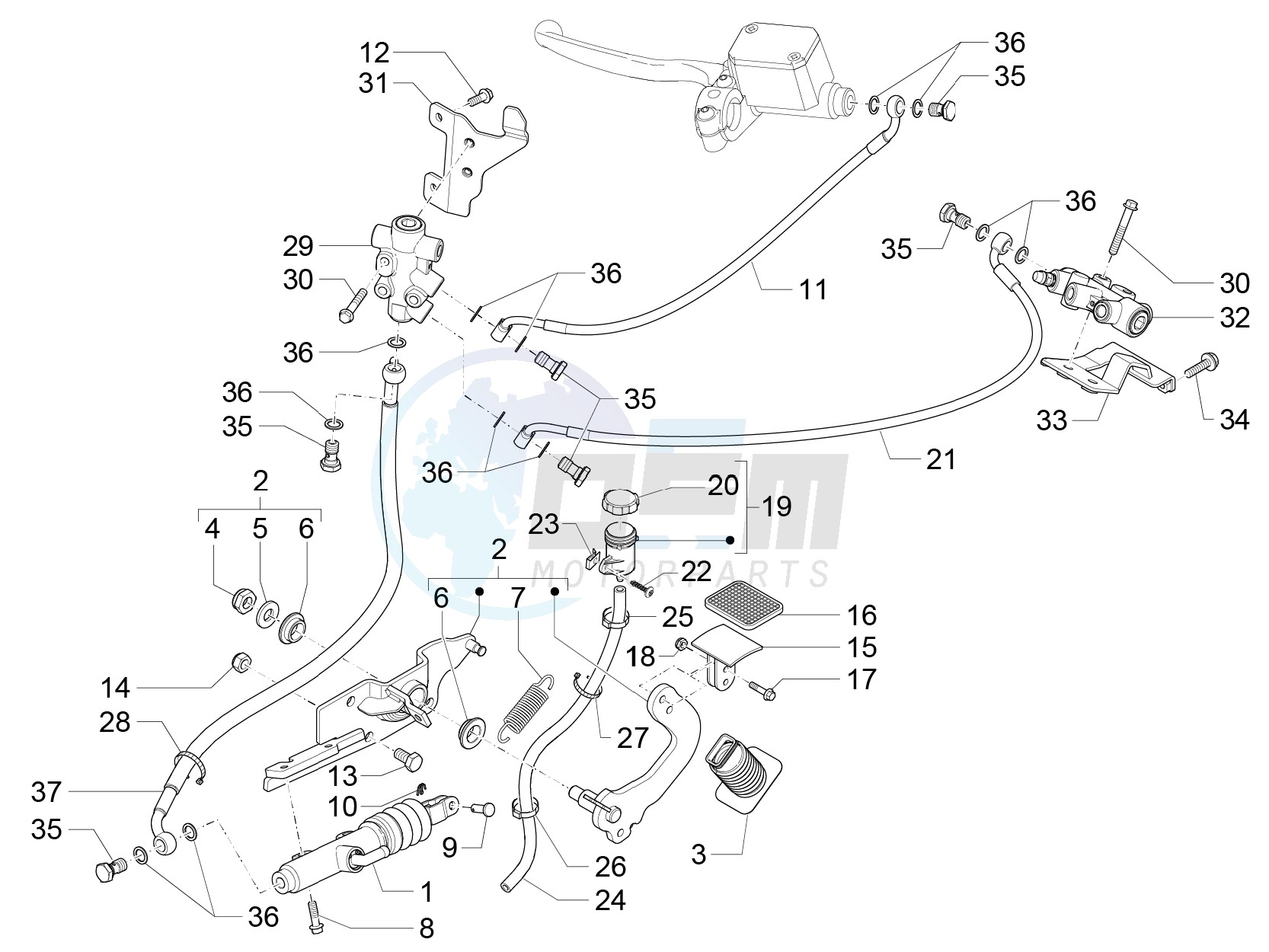 Control pedals - Levers blueprint