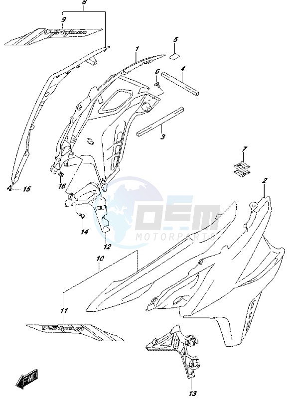 SIDE COWLING (DL650AUEL7 E21) (FOR YU1) image