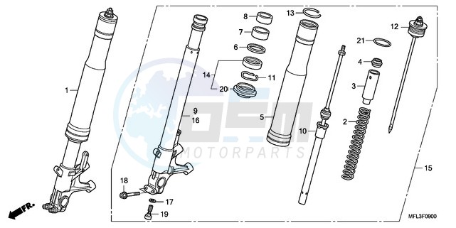 FRONT FORK blueprint