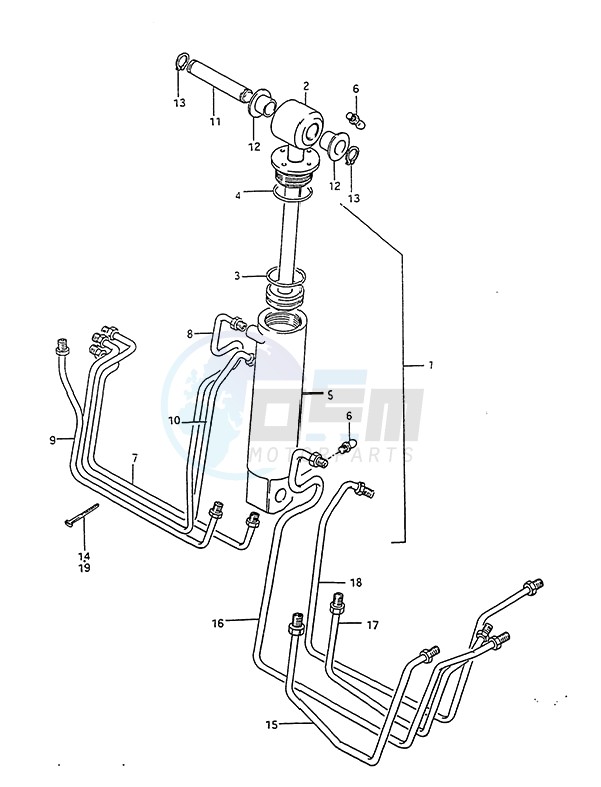 Tilt Cylinder (1988 to 1994) blueprint