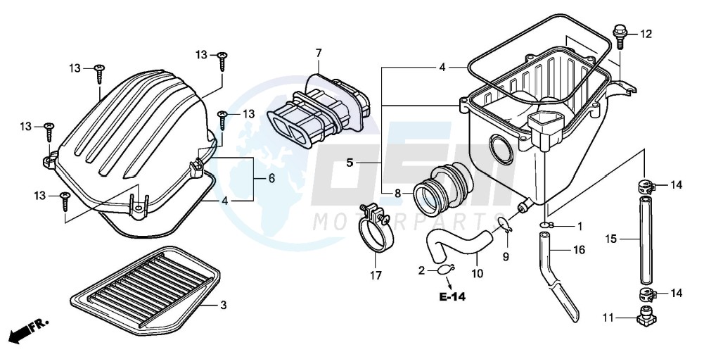 AIR CLEANER (CBR125RW7) image