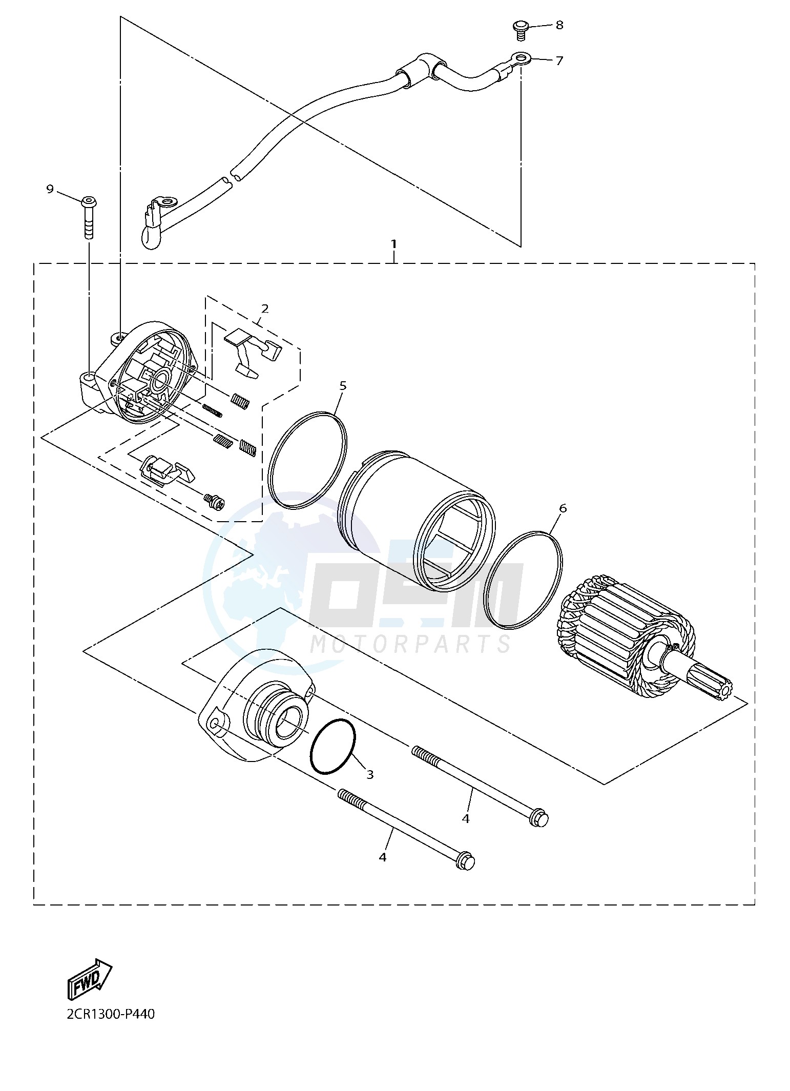 STARTING MOTOR image