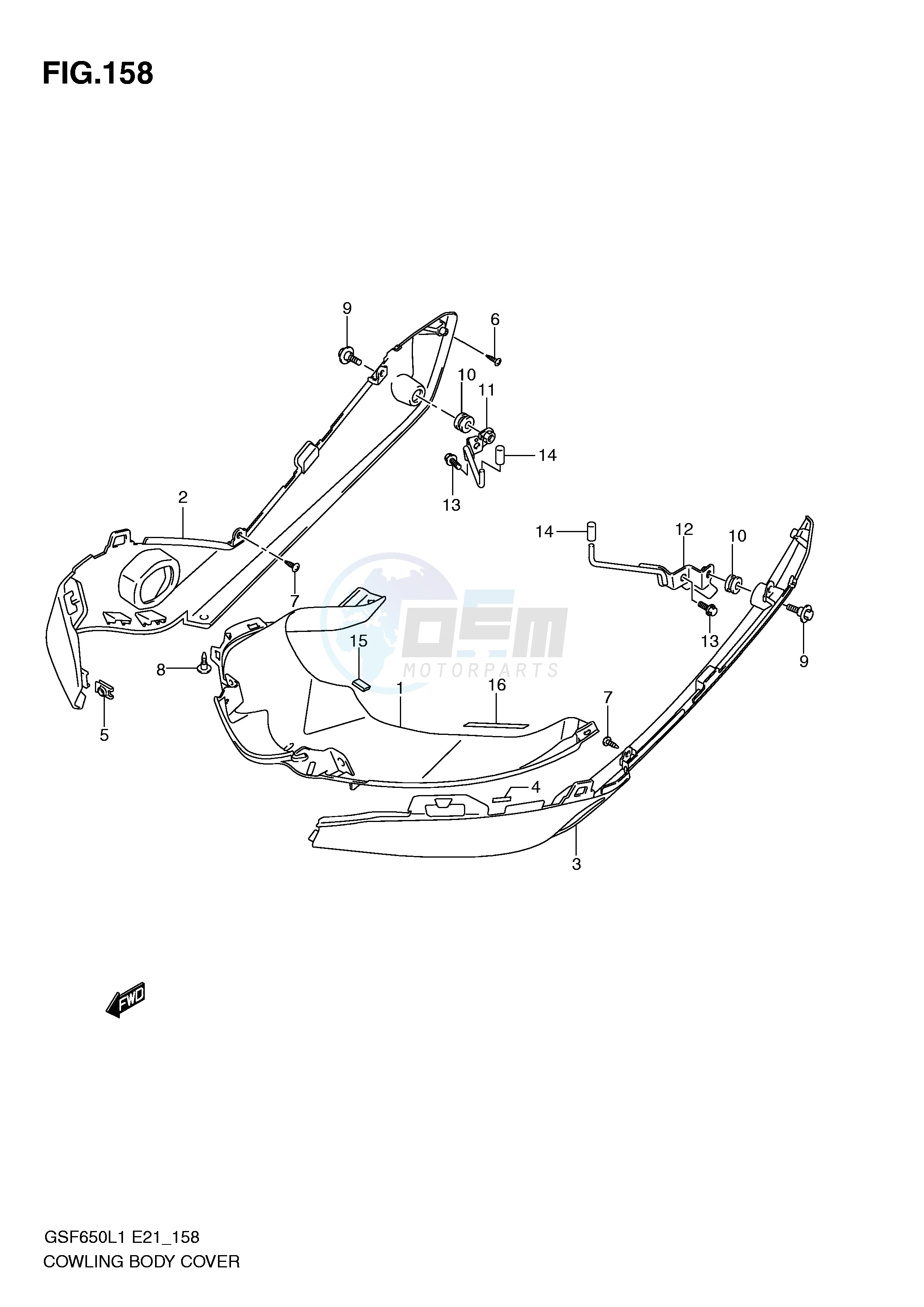 COWLING BODY COVER (GSF650SUAL1 E21) blueprint
