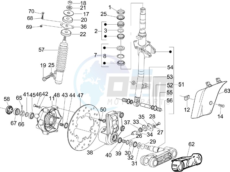 Fork - steering tube - Steering bearing unit image