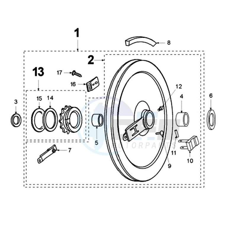 DRIVE PULLEY blueprint