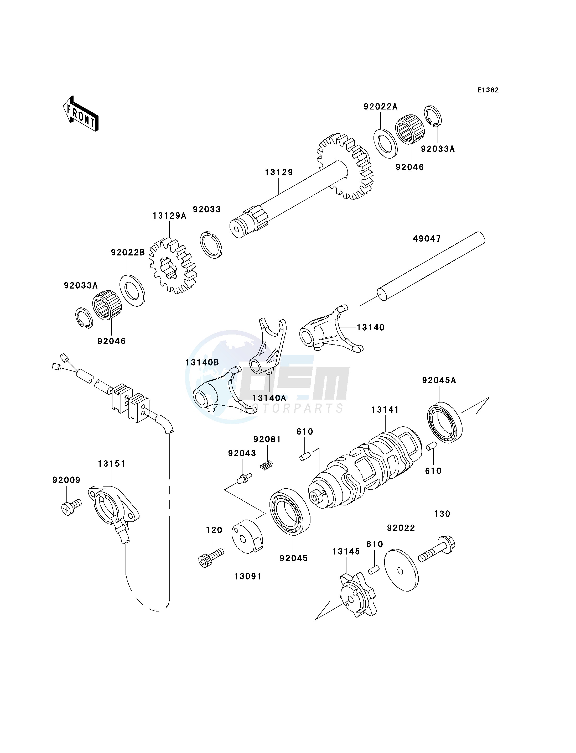 GEAR CHANGE DRUM_SHIFT FORK-- S- - image