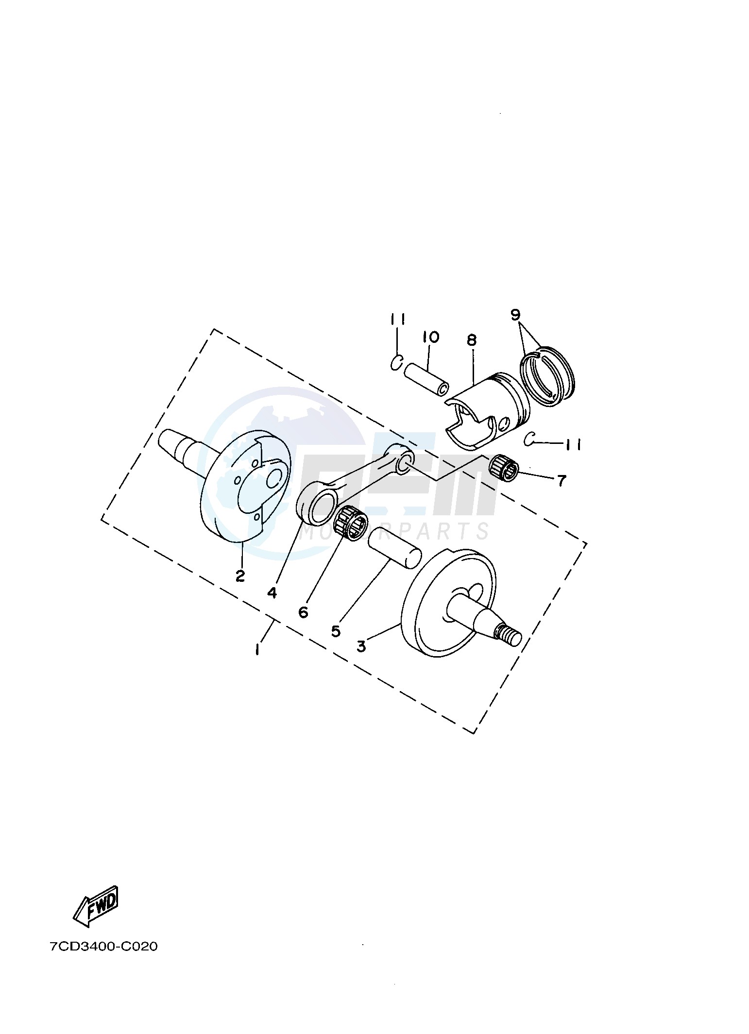 CRANKSHAFT & PISTON image