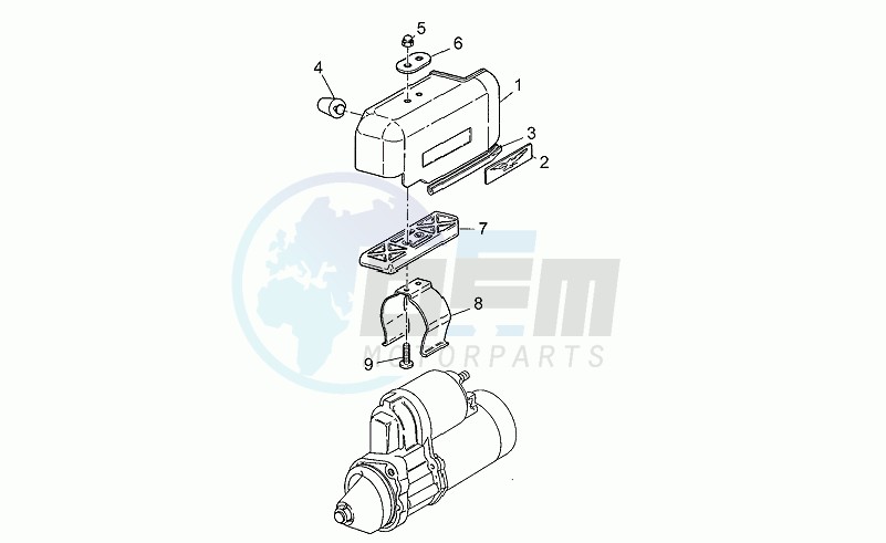 Starter motor cover blueprint