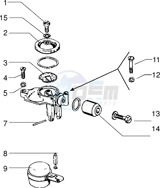 Carburettor upper blueprint