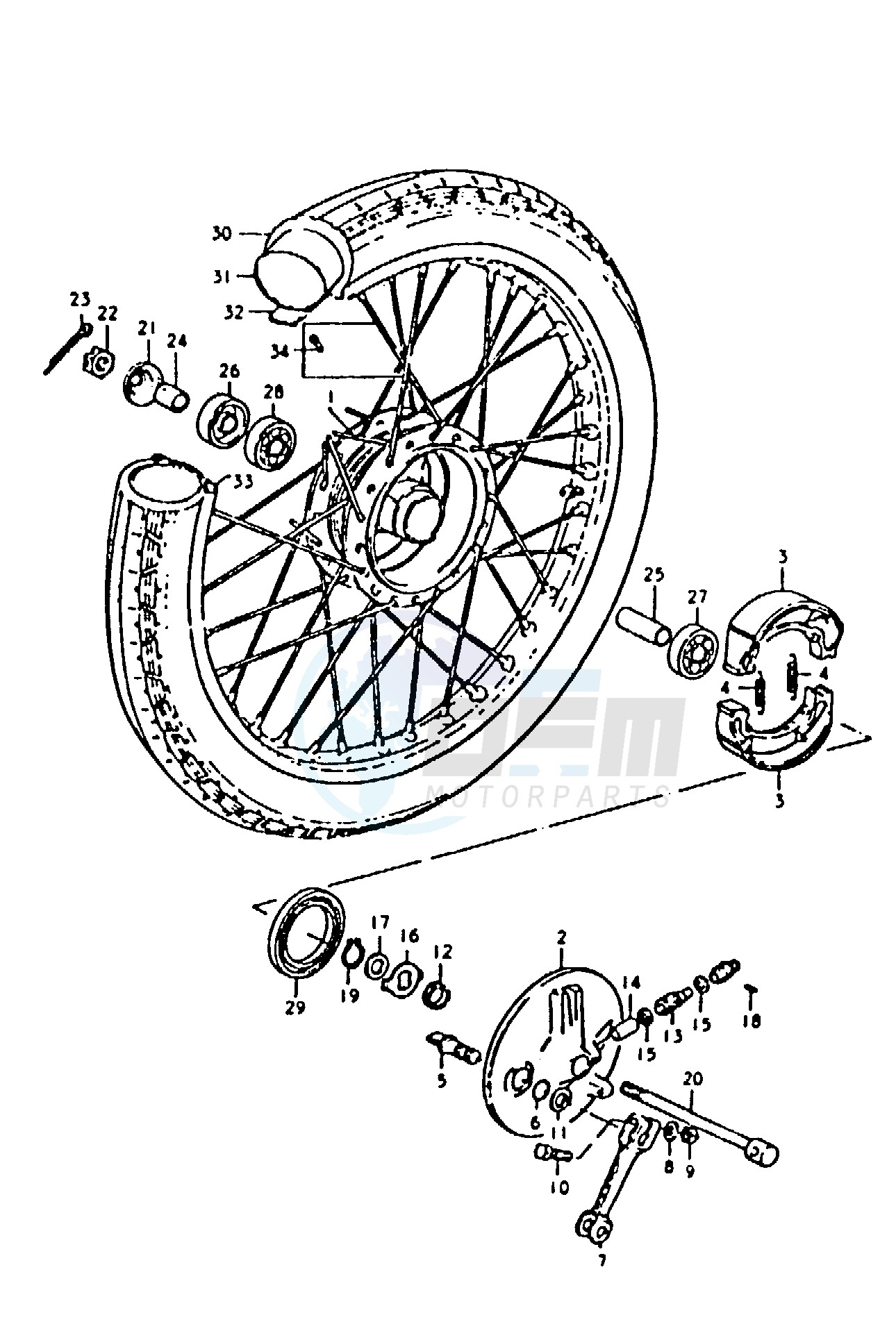 FRONT WHEEL (A100N) image